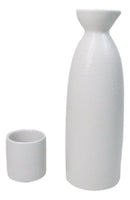 Yukino Hana Snow Flowers Porcelain Sake Carafe Flask 9oz And 4 Ochoko Cups Set