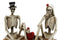Love Never Dies Skeleton Bridal Wedding Couple With Rose by Red Heart Figurine