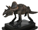 Faux Taxidermy Triceratops Dinosaur Fossil Figurine On Museum Display Base Stand