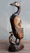 Balinese Wood Handicrafts Waterfront Mother Duck & Duckling Figurine 16.5"Long