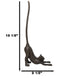 Rustic Cast Iron Crouching Kitty Cat with Long Tail Kitchen Paper Towel Holder
