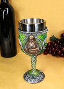 Green Wicca Triple Goddess Maiden Mother Crone Witchcraft Wine Goblet Chalice