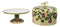 European Vineyard Grapes Ceramic Pastry Pedestal Plate Cake Stand With Dome Lid