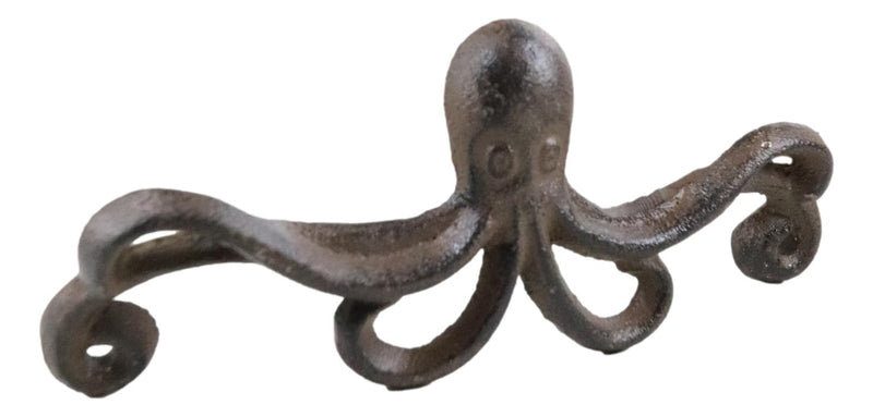Set Of 4 Cast Iron Rustic Marine Sea Octopus Drawer Cabinet Door Knobs Hardware