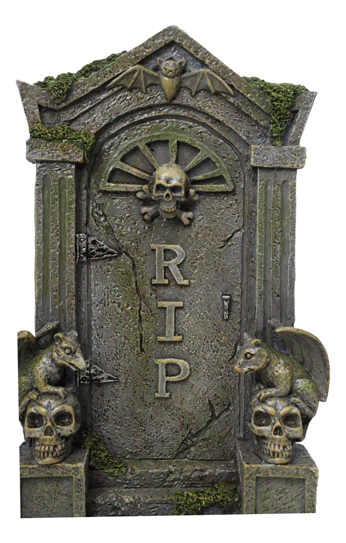 Day of The Dead Gothic Skulls Night Bat and Gargoyles RIP Tombstone Figurine