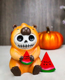 Furrybones Adorable Capybara With Watermelon Skeleton Figurine Furry Bones