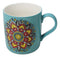 Blue Vishuddha Throat Chakra Zen Flower Of Life Mandala Circle Ceramic Mug Cup