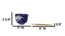 Blue And White Japanese Crane Ramen Donburi Soup Rice Bowl With Chopsticks Set