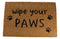 Wipe Your Paws Pet Friends Coir Coconut Fiber Welcome Floor Mat Doormat