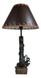 Rustic Sea Nautical Wharf Ship Anchor With Getty Ropes Table Lamp With Shade