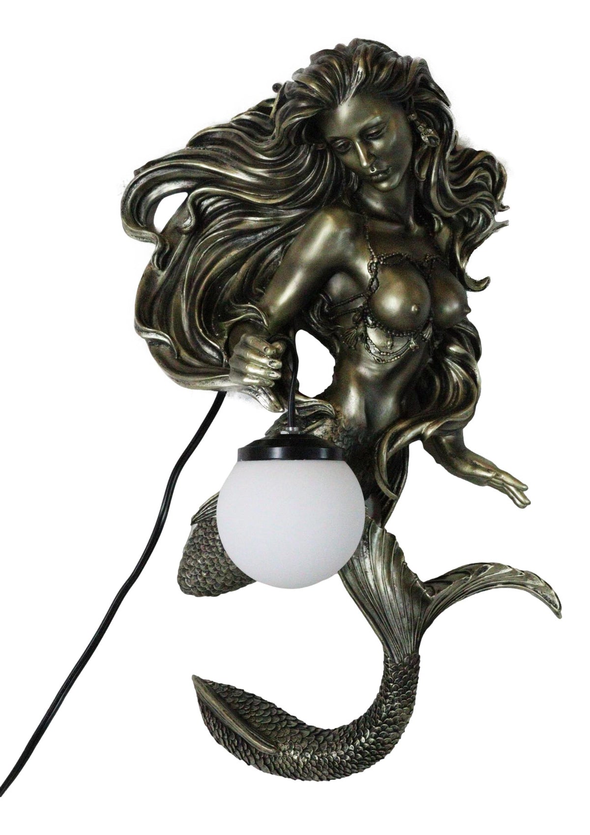 Ebros Gift Legendary Siren Mermaid The Odyssey LED Wall Lamp 22.25" H