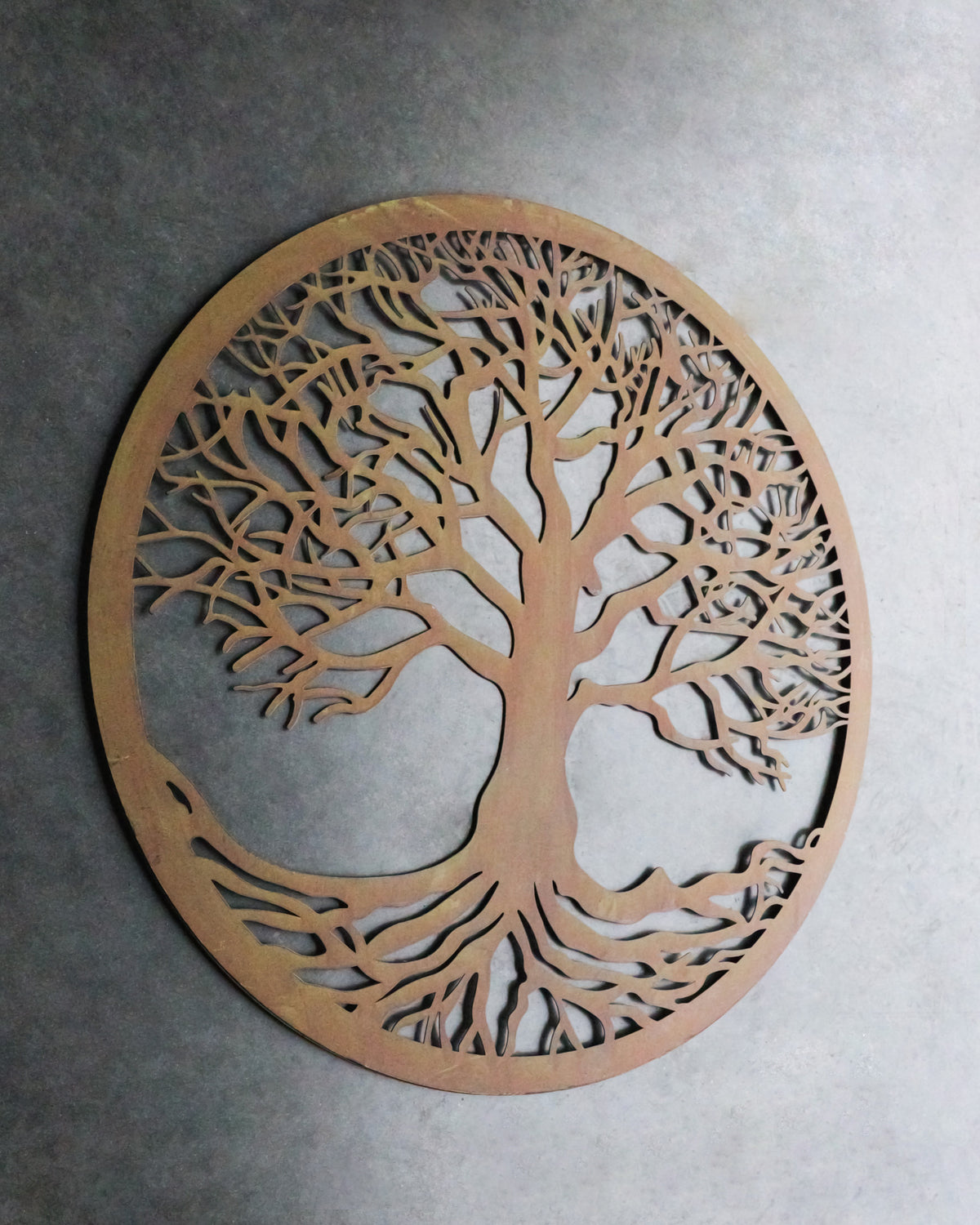 Green 23"D Oversized Celtic Tree of Life Medallion Metal Wall Circle Plaque