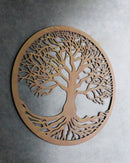 Green 23"D Oversized Celtic Tree of Life Medallion Metal Wall Circle Plaque