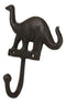 Pack Of 3 Cast Iron Rustic Jurassic Long Neck Brachiosaurus Dinosaur Wall Hooks