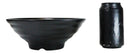 Pack Of 6 Modern Ridged Matte Black Melamine Large Round Ramen Soup Bowls 48oz