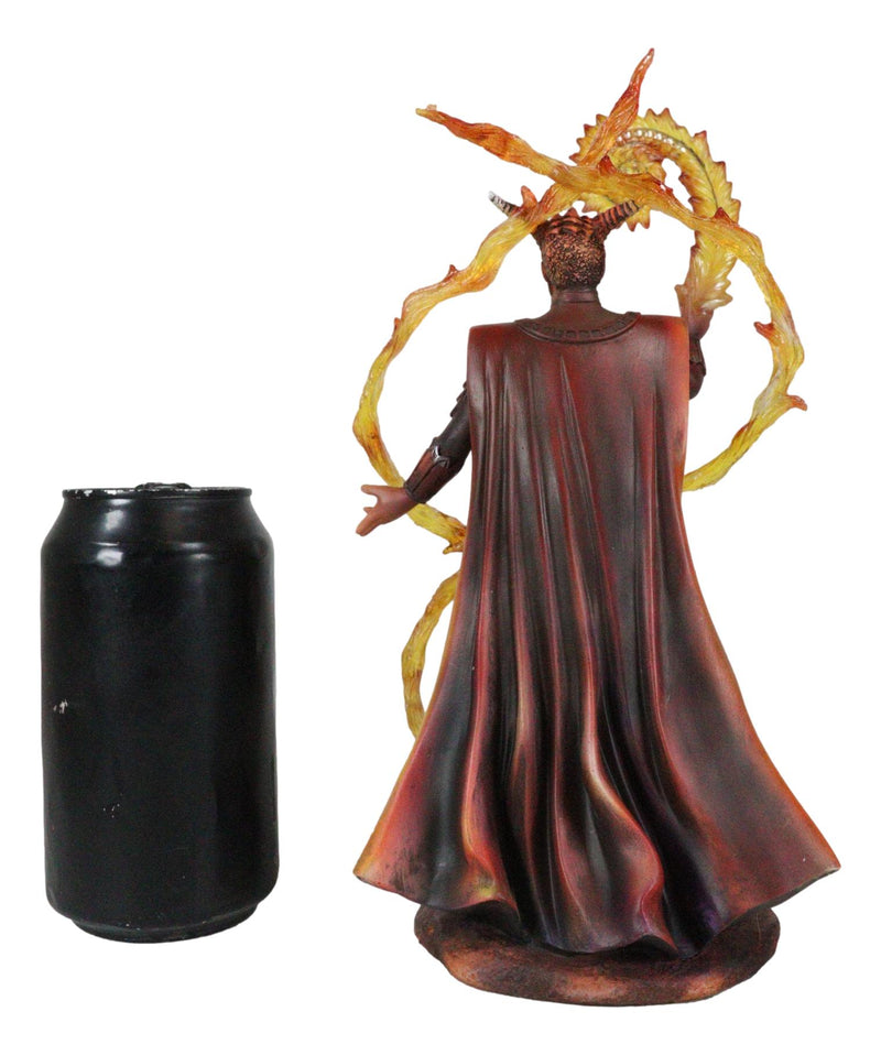 Fire Elemental Horned Wizard Sorcerer Demoniac Summoning Hellfire Magic Figurine