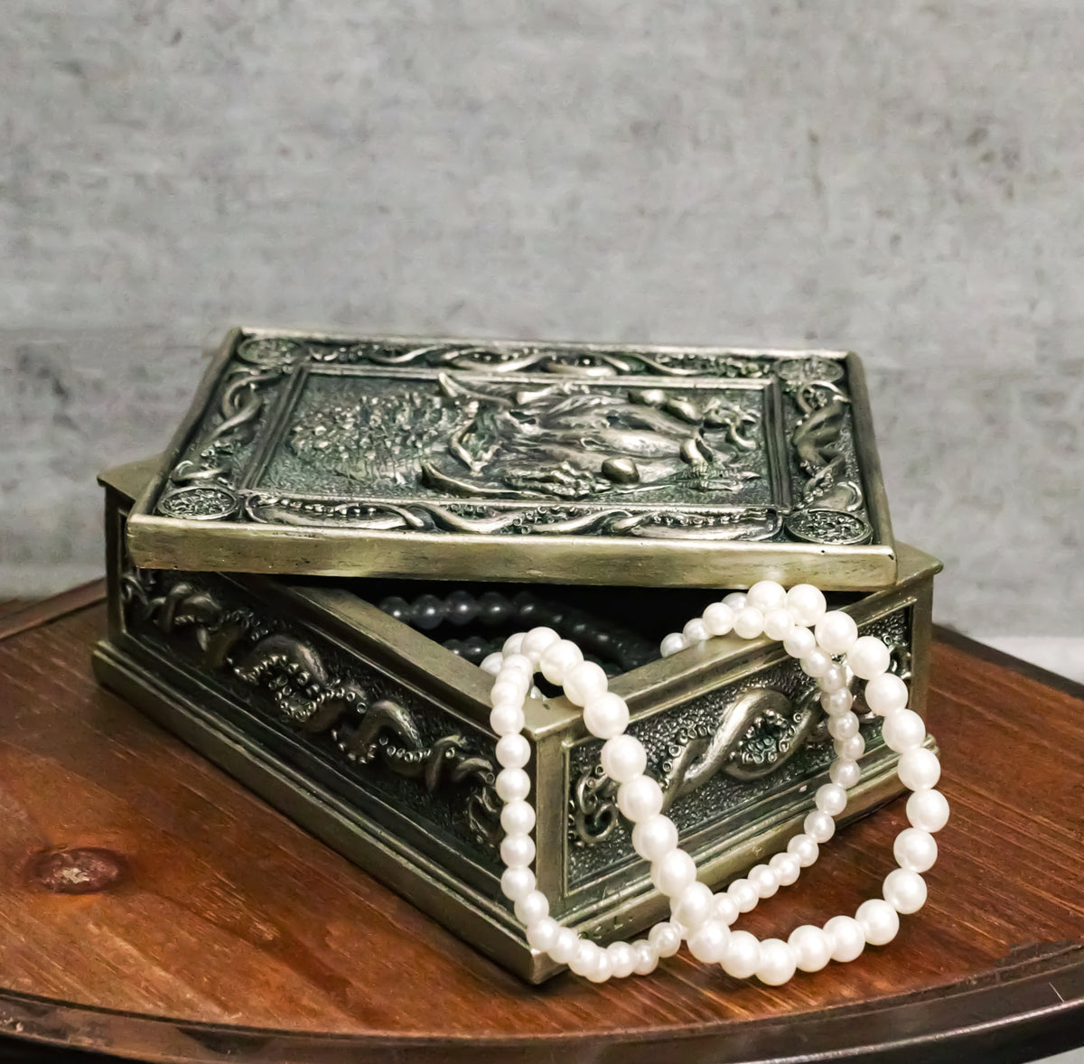 Marine Octopus Kraken Cthulhu Ancient Sacred Symbols Decorative Jewelry Box