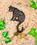 Pack of 2 Cast Iron Rustic Feline Kitty Cat with Playful Tail Wall Hooks