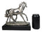 Western Horse and Foal Chrome Electroplated Resin Figurine With Museum Base