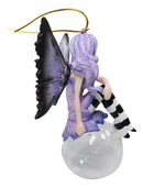 Evangeline Violet Flora Bubble Rider Fairy Ornament Amy Brown Holiday Collection
