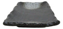 Pack Of 5 Charcoal Grey Tone Hakumu Collection Rectangular Wavy Sushi Plates