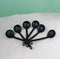 Pack Of 6 Ridged Matte Black Melamine Stirring Mixing Serving Ladle Spoons