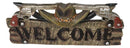 Rustic Western Cowboy Hat With Dual Pistols Welcome Sign Wall Decor Plank