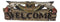 Rustic Western Cowboy Hat With Dual Pistols Welcome Sign Wall Decor Plank