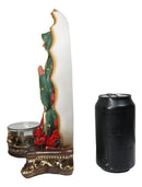 Our Blessed Mother Mary Lady of Guadalupe With Roses Candleholder Figurine 11"H