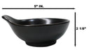 Pack Of 6 Black Kokuyo Minimalist Small Ponzu Tonsui Salad Bowls With Handle 5oz