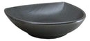 Set Of 5 Black Tetsu Kesho Ceramic Appetizer Salad Triangular Deep Plates