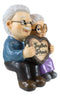 Grandpa And Grandma Old Couple With Together Forever Heart Sign Shelf Sitter