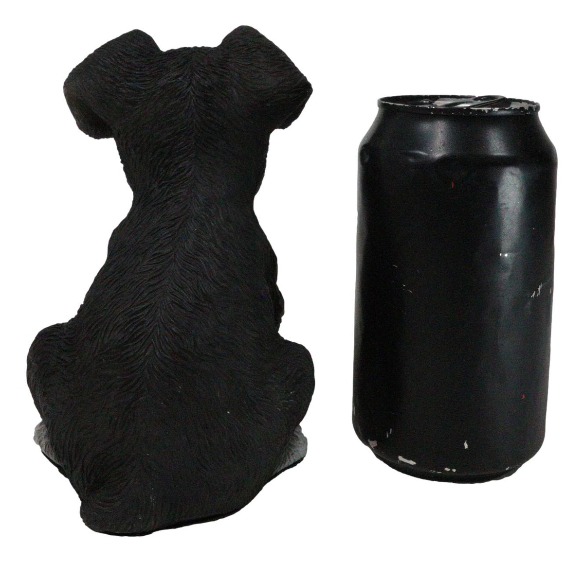 Adorable Black and Silver Miniature Schnauzer Puppy Dog Home Decor Figurine - Ebros Gift