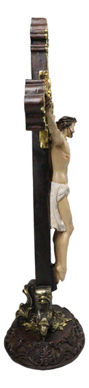 Passion of Jesus Christ Crucified On The Cross With Pointed Star Desktop Plaque