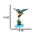 Blue Kingfisher Bird Pewter Austrian Crystals Jeweled Trinket Jewelry Box