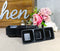 Pack Of 6 Black Silk Melamine 3 Partition Condiment Sauce Dipping Bowl or Dishes