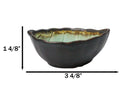 Pack Of 6 Green Midori Kannyu Ceramic Leaf Shaped Sauce Condiment Dishes 2oz