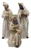 Christmas Nativity Mary Joseph Jesus Wise Men Angel 11pc Figurines Off White 12"