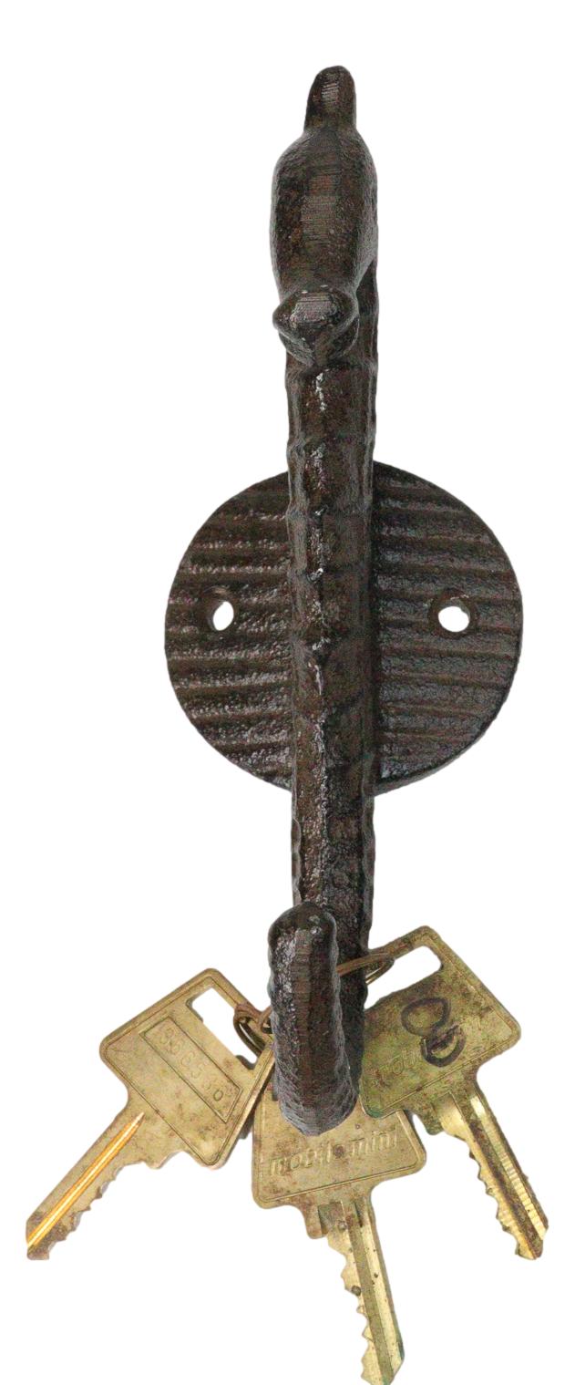 Pack of 2 Rustic Cast Iron Coastal Marine Ocean Nautical Seahorse Wall Hooks