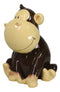 Whimsical Playful Ape Chimp Monkey Money Coin Savings Piggy Bank Figurine