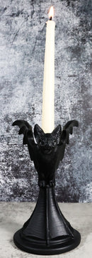 Wicca Gothic Black Gargoyle Vampire Bat Vespertilio Candlestick Holder Figurine