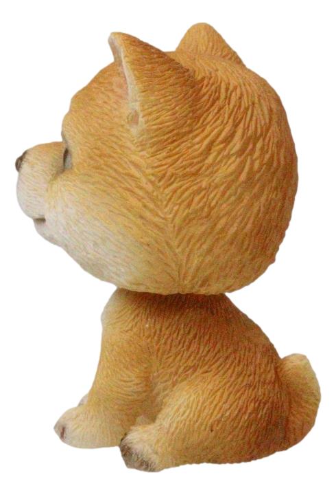 Lifelike Adorable Playful Japanese Shiba Inu Puppy Dog Mini Bobblehead Figurine