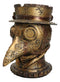 Mad Science Bizarre Steampunk Plaque Doctor Bust Ashtray Decorative Box Figurine