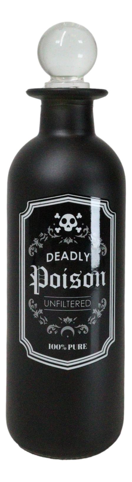 Deadly Poison Witchcraft Apothecary Wicca Decorative Frosted Glass Potion Bottle
