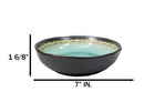 Pack Of 6 Crackle Green Midori Kannyu Round Flair Deep Plates Shallow Bowls 15oz