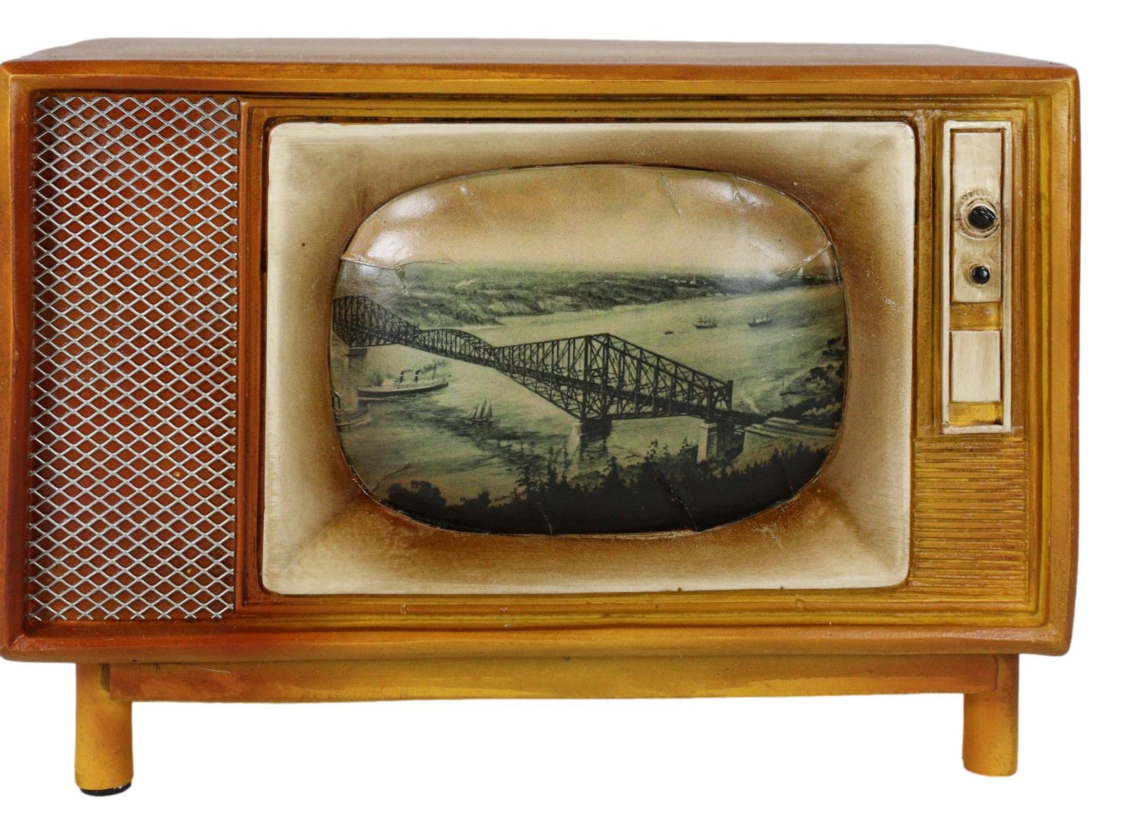 Vintage Retro Rectangle TV Television Box Set Money Coin Savings Piggy ...
