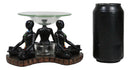 Chakra Zones Black Yoga Avatars Meditating On Lotus Candle Heat Oil Burner Decor