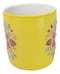 Yellow Manipura Navel Chakra Zen Flower Of Life Mandala Circle Ceramic Mug
