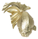 Auspicious Realistic Goldfish Gold Fish Sculpture 8"L Nautical Marine Decor