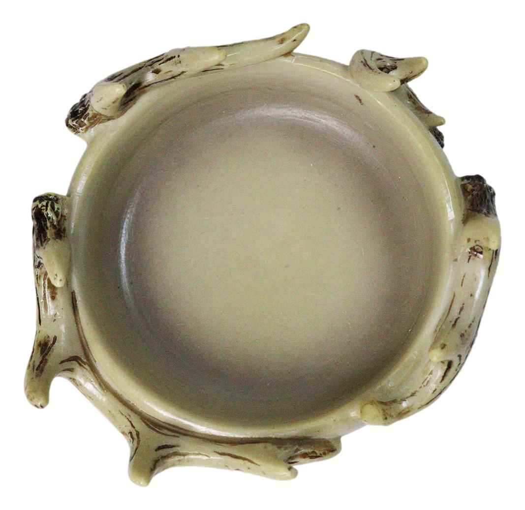 Antler Ridge Catch-All Dish Rustic Deer Antler Trinket Bowl Or As Candleholder